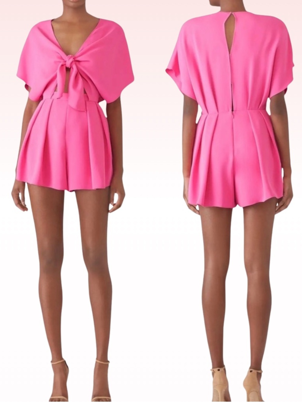 Jay Godfrey Kent Hot Pink Romper (Size 4)